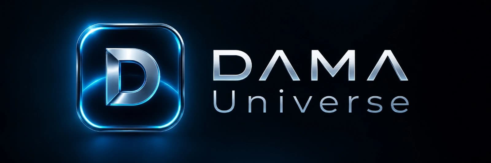 Dama Universe, símbolo D em azul e prata